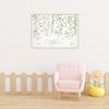 Quadro Infantil Nome Jardim Suspenso Com Flores - Horizontal