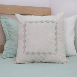 Capa de Almofada Linho Onda 50cm x 50cm - Verde Malva