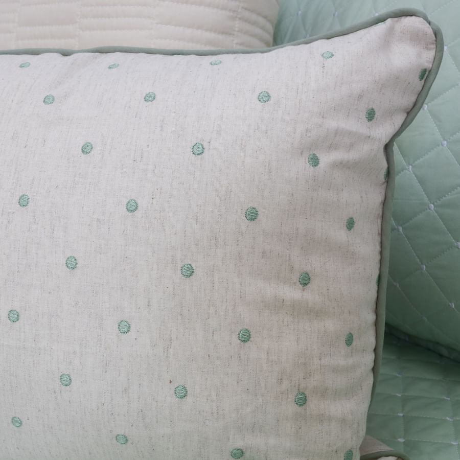 Capa de Almofada Linho Poá 50cm x 50cm - Verde Malva