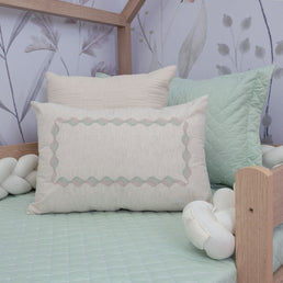 Capa de Almofada Linho Onda 60cm x 40cm - Verde Malva