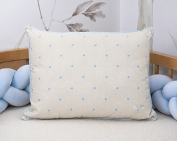 Capa de Almofada Linho Poá 60cm x 40cm - Azul Claro
