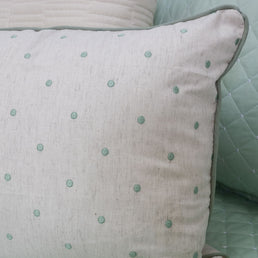 Capa de Almofada Linho Poá 60cm x 40cm - Verde Malva