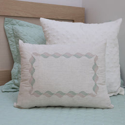 Almofada Retangular Linho Onda 45cm x 35cm - Verde Malva