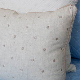 Almofada Retangular Linho Poá 45cm x 35cm - Bege