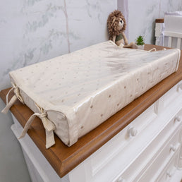 Trocador Linho Com Poá - Bege