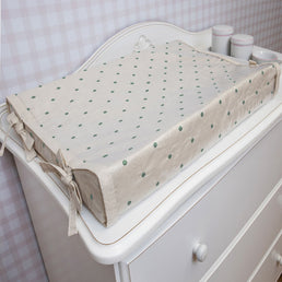 Trocador Linho Com Poá - Verde Malva