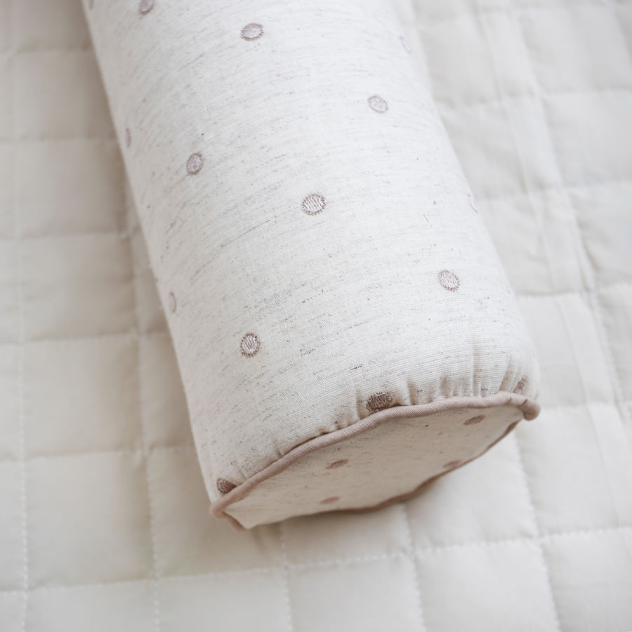 Kit 4 Rolos Linho Poá - Bege