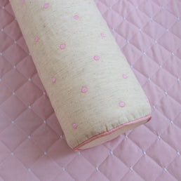 Kit 4 Rolos Linho Poá - Rosa Nuvem