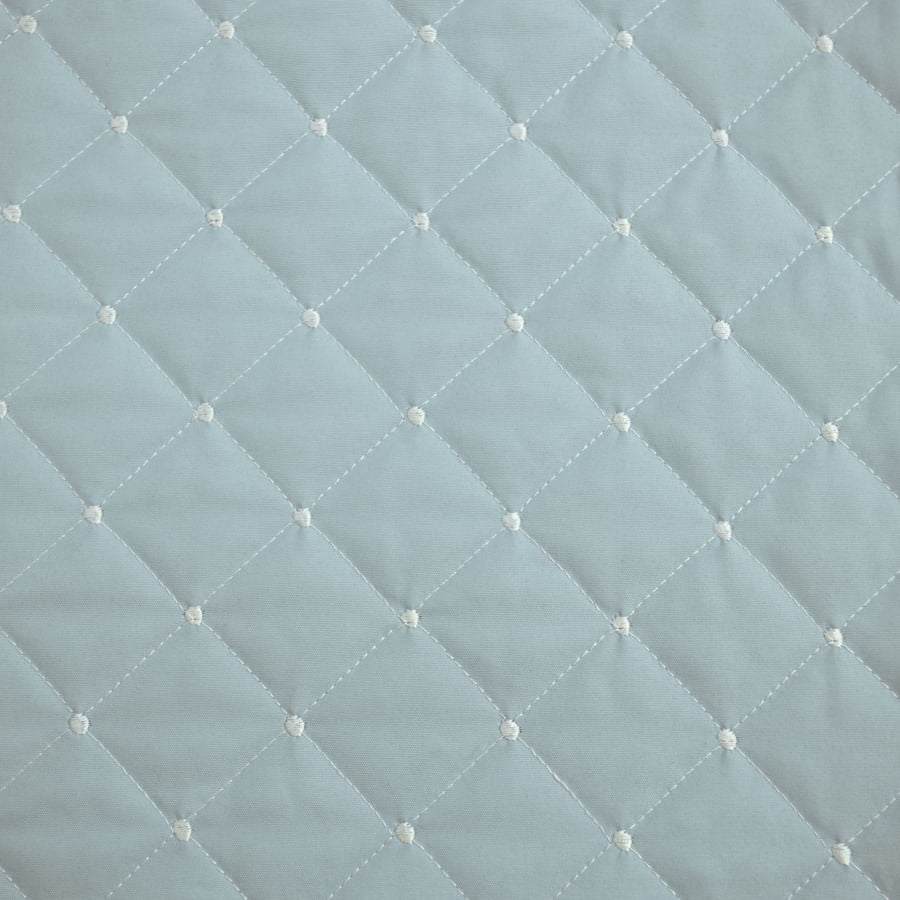 Colcha Com Elastico Para Berço Quadradinho Poá - Verde Malva