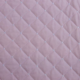 Colcha Solteiro Com Elástico Quadradinho Poá - Rosa Nuvem