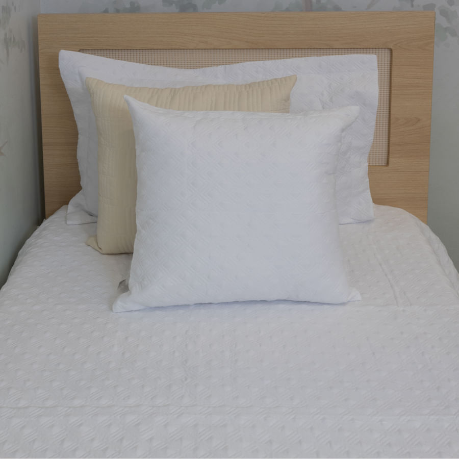 Kit Colcha Losango 2 Peças - Branco