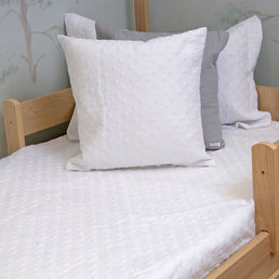 Colcha Solteiro Com Elástico Losango - Branco