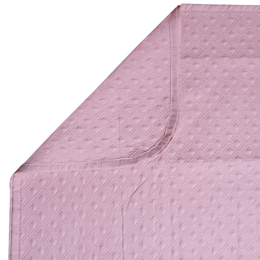 Colcha Para Berço Losango - Rosa Chá