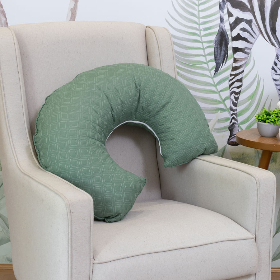 Almofada de Amamentação Losango - Verde Seco