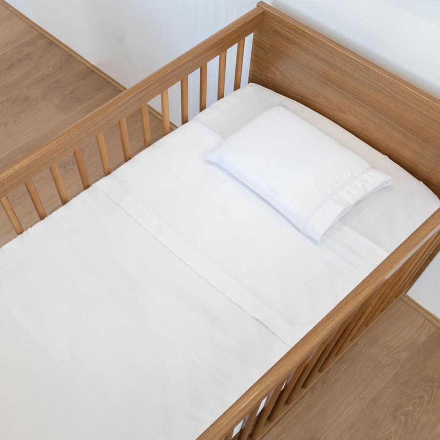 Lençol de Berço Corrente 3 Peças - Branco