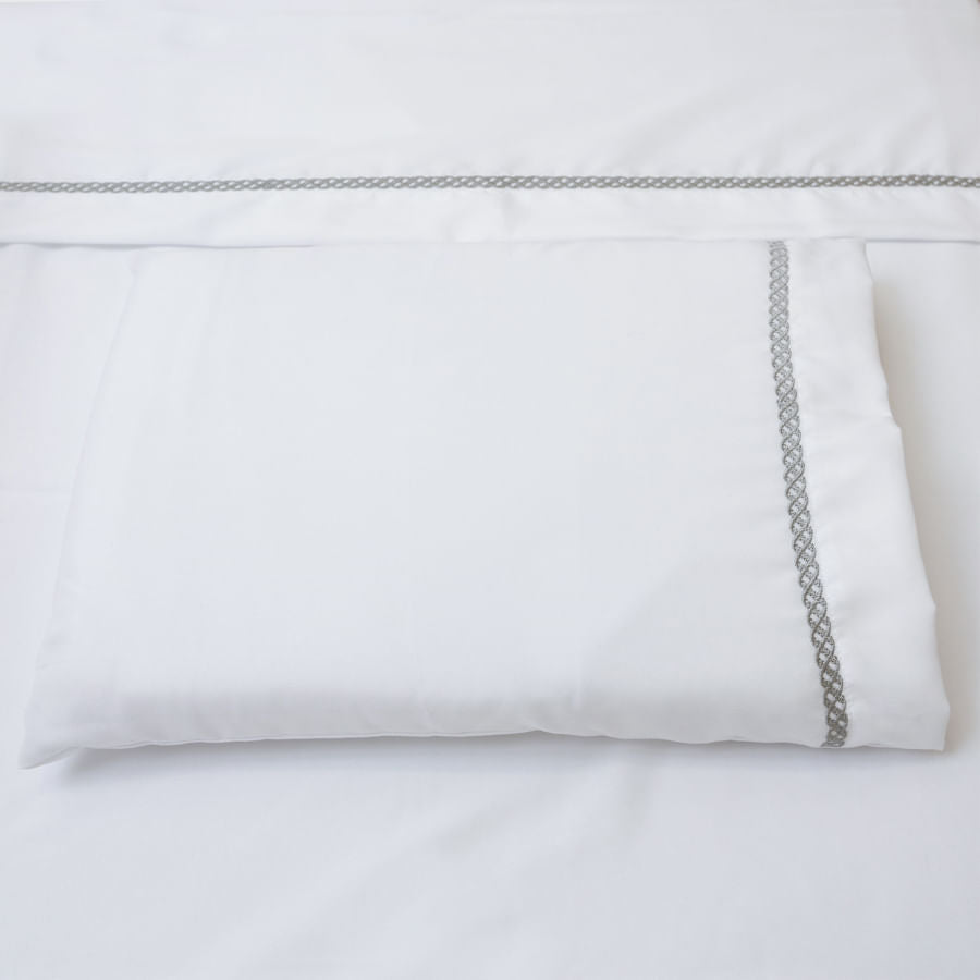 Lençol de Berço Corrente 3 Peças - Cinza