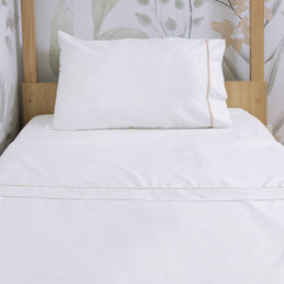 Lençol de Solteiro Corrente 3 Peças - Bege