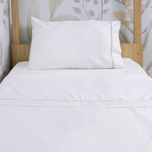 Lençol de Solteiro Corrente 3 Peças - Bege