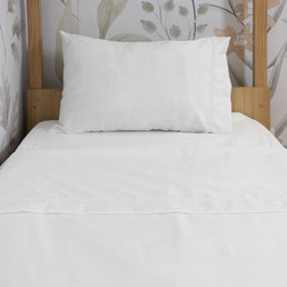 Lençol de Solteiro Corrente 3 Peças - Branco