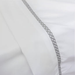 Lençol de Solteiro Corrente 3 Peças - Cinza