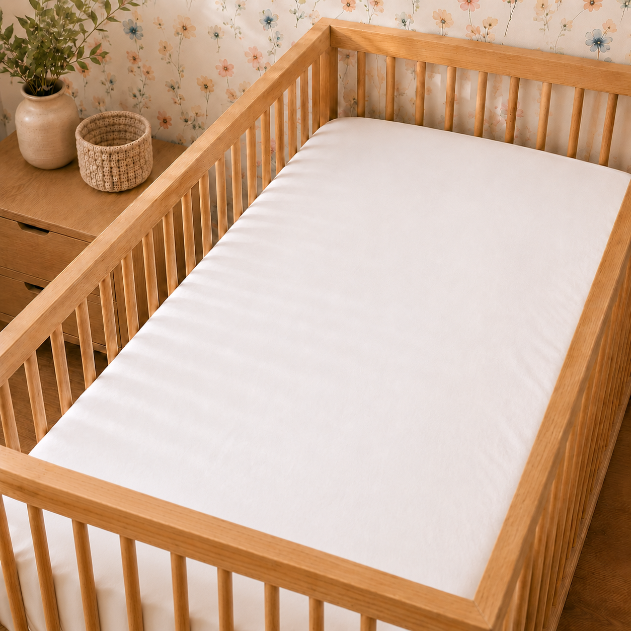 Lençol de Berço Basic Com Elástico - Branco
