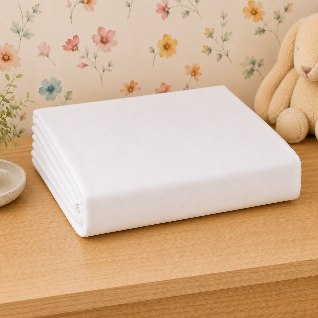 Lençol de Berço Basic Com Elástico - Branco