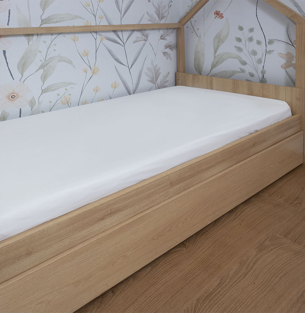 Lençol de Solteiro Basic Com Elástico - Branco