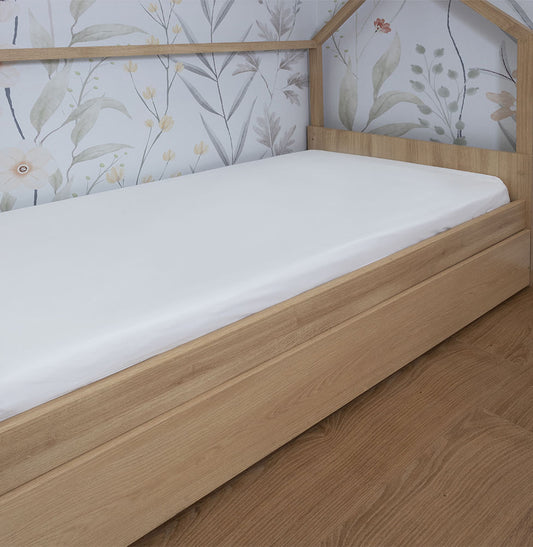 Lençol de Solteiro Basic Com Elástico - Branco