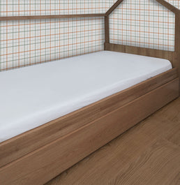 Lençol de Solteiro Acetinado Com Elástico - Branco