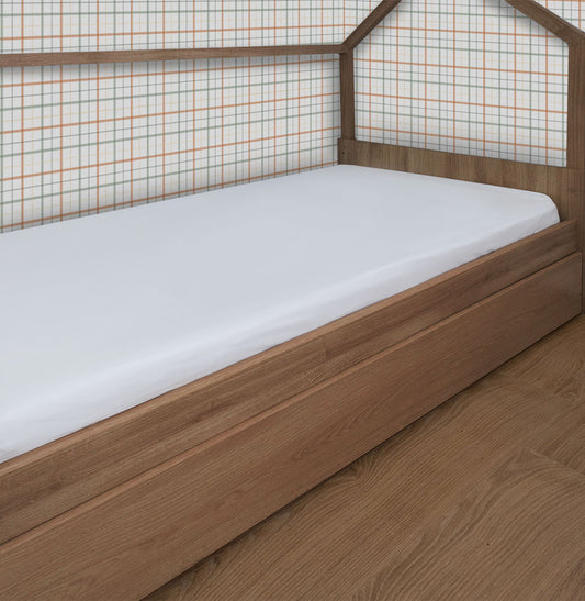 Lençol de Solteiro Acetinado Com Elástico - Branco