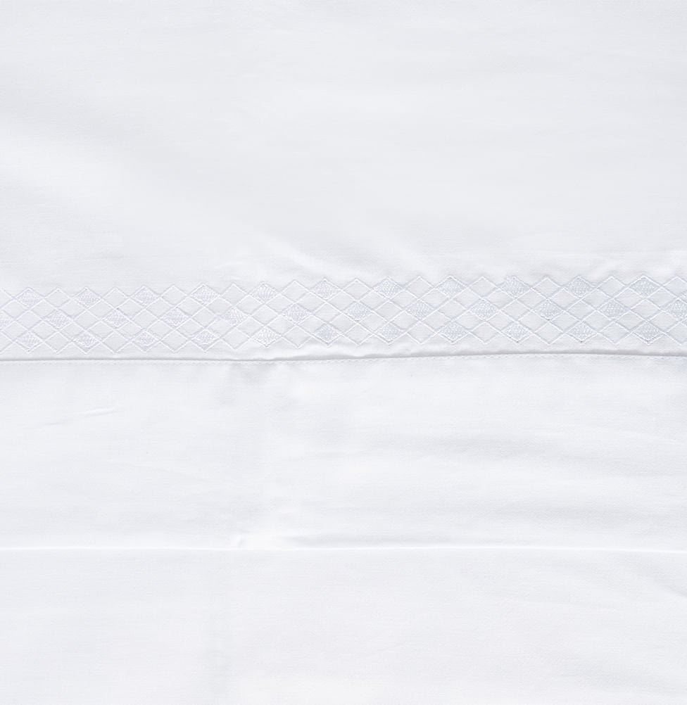 Kit Fronhas de Solteiro Acetinado 2 Peças - Branco