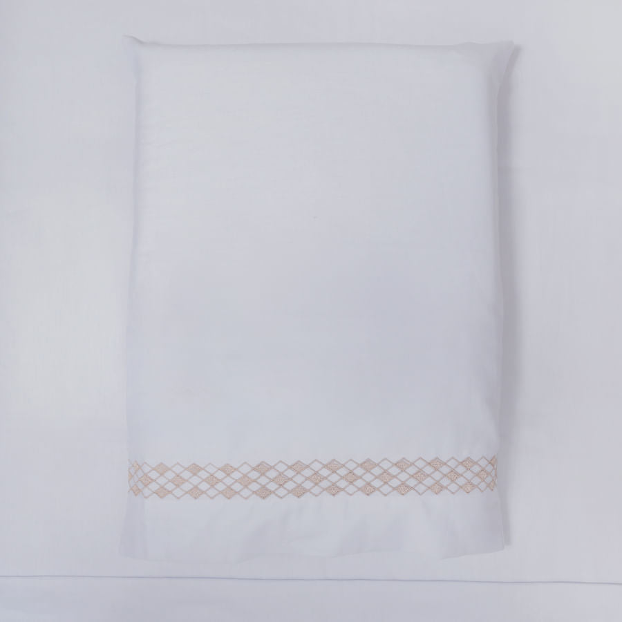 Lençol de Berço Losango 3 Peças - Bege