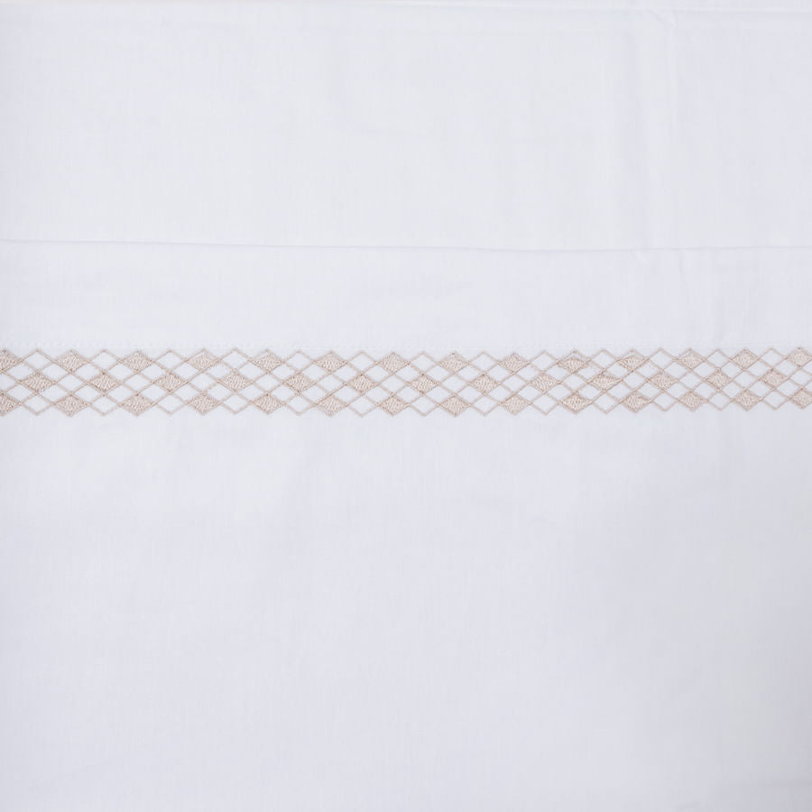 Lençol de Berço Losango 3 Peças - Bege