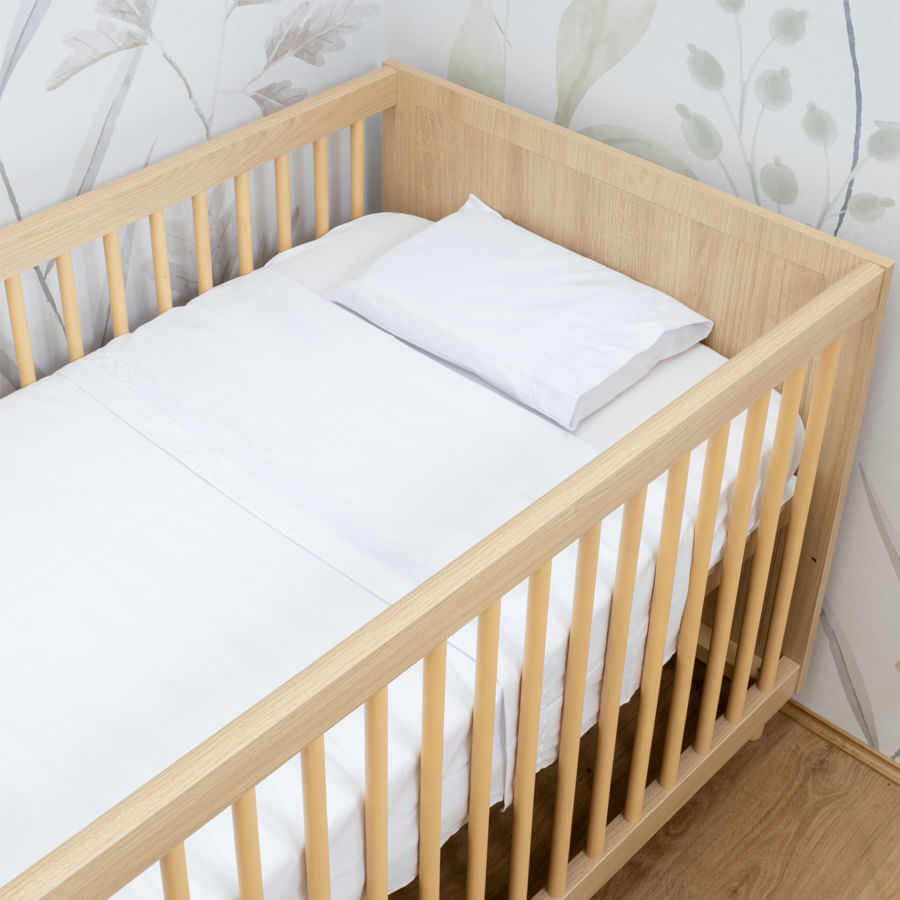 Lençol de Berço Losango 3 Peças - Branco