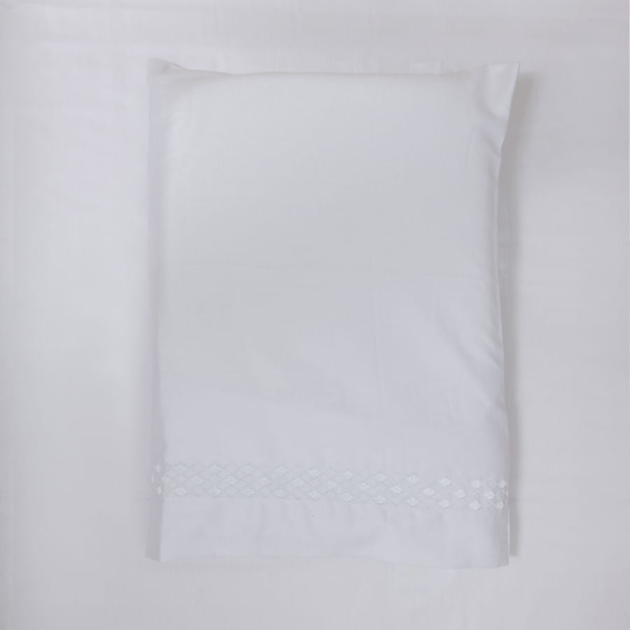 Lençol de Berço Losango 3 Peças - Branco