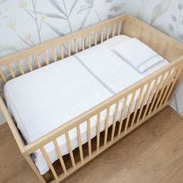 Lençol de Berço Losango 3 Peças - Verde