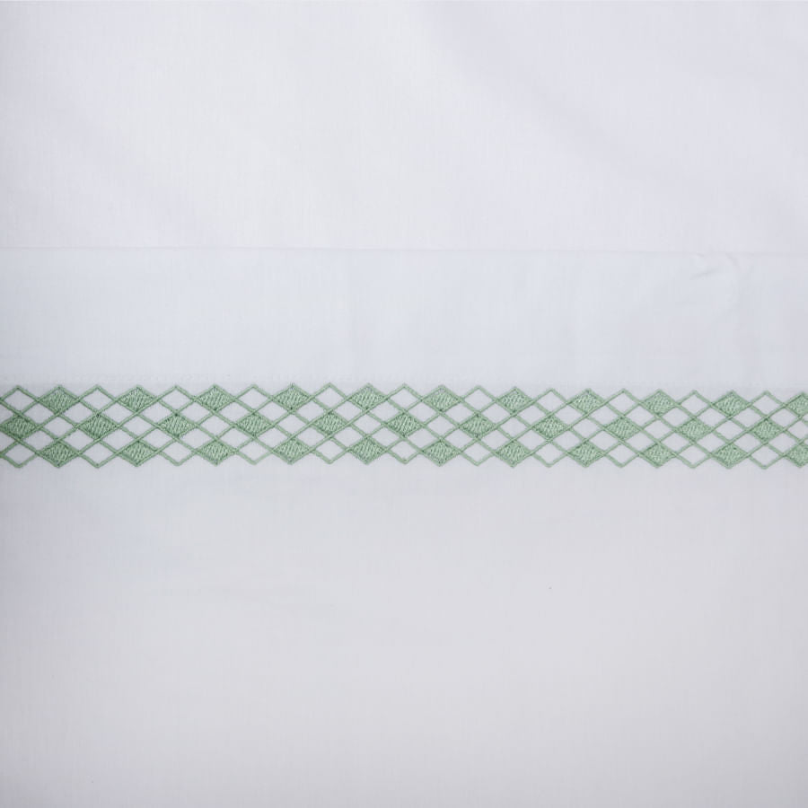 Lençol de Berço Losango 3 Peças - Verde