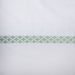 Lençol de Berço Losango 3 Peças - Verde