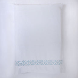 Lençol de Berço Losango 3 Peças - Azul Jeans