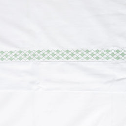 Lençol de Solteiro Losango 3 Peças - Verde