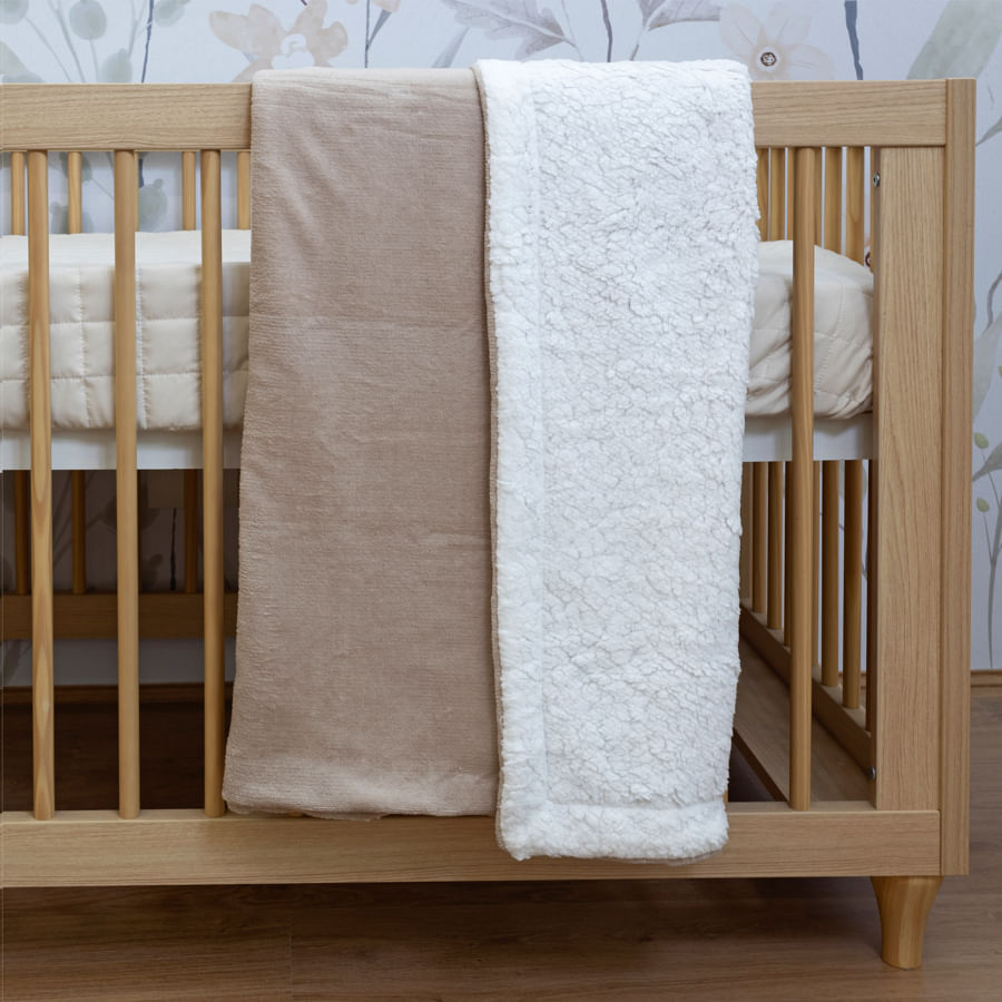 Cobertor Soft de Berço - Bege