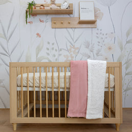 Cobertor Soft de Berço - Rosa Chá