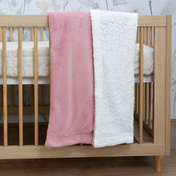 Cobertor Soft de Berço - Rosa Chá