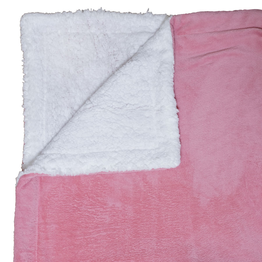 Cobertor Soft de Berço - Rosa Chá