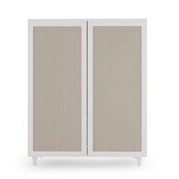 Roupeiro Haus Nature 2 Portas Com Palha - Branco