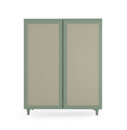 Roupeiro Haus Nature 2 Portas Com Palha - Verde Jardim