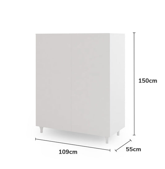 Roupeiro Haus Nature 2 Portas  - Branco