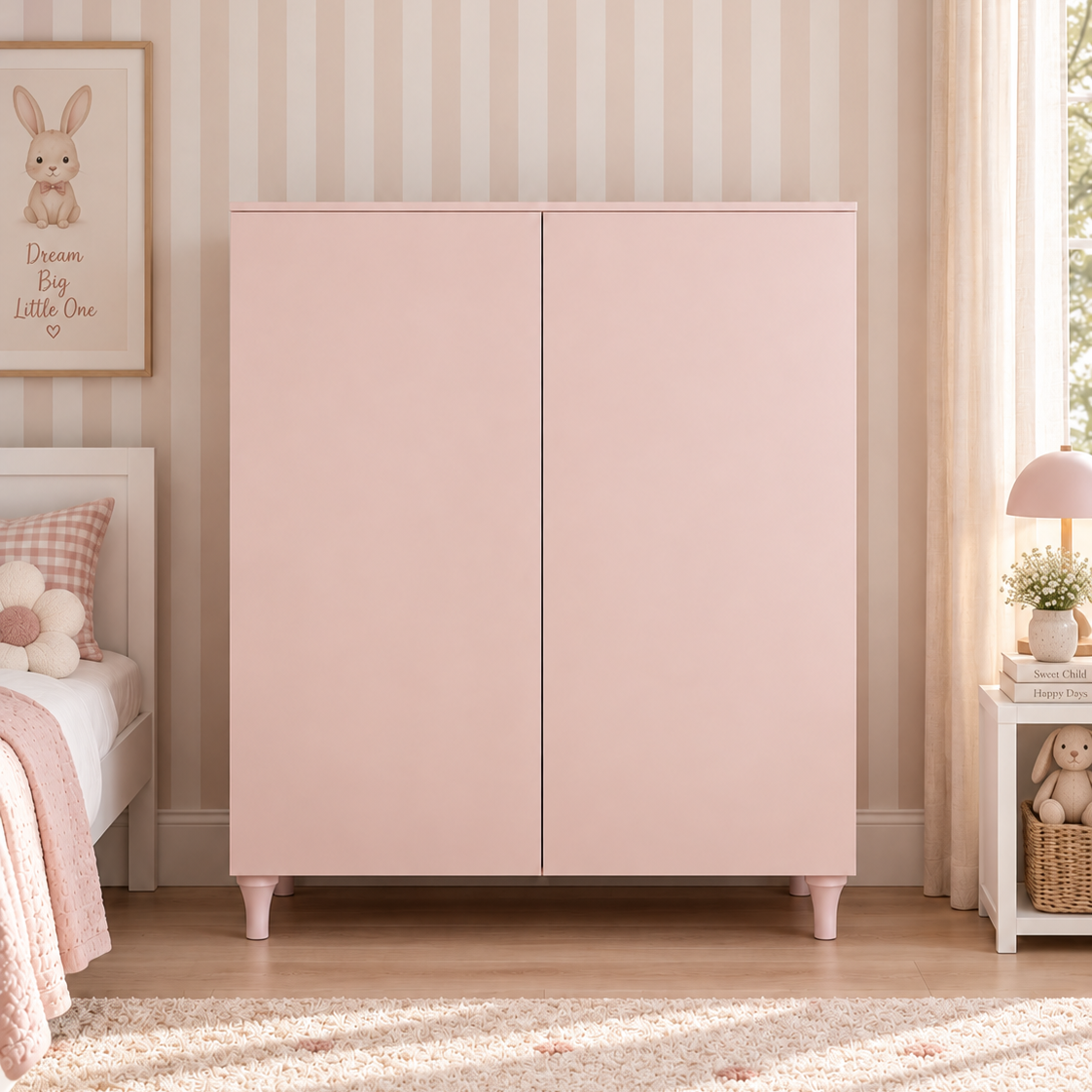 Roupeiro Haus Nature 2 Portas - Rosa