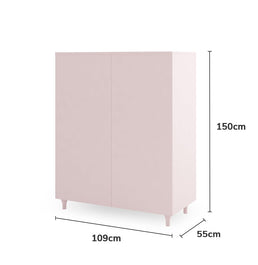 Roupeiro Haus Nature 2 Portas - Rosa