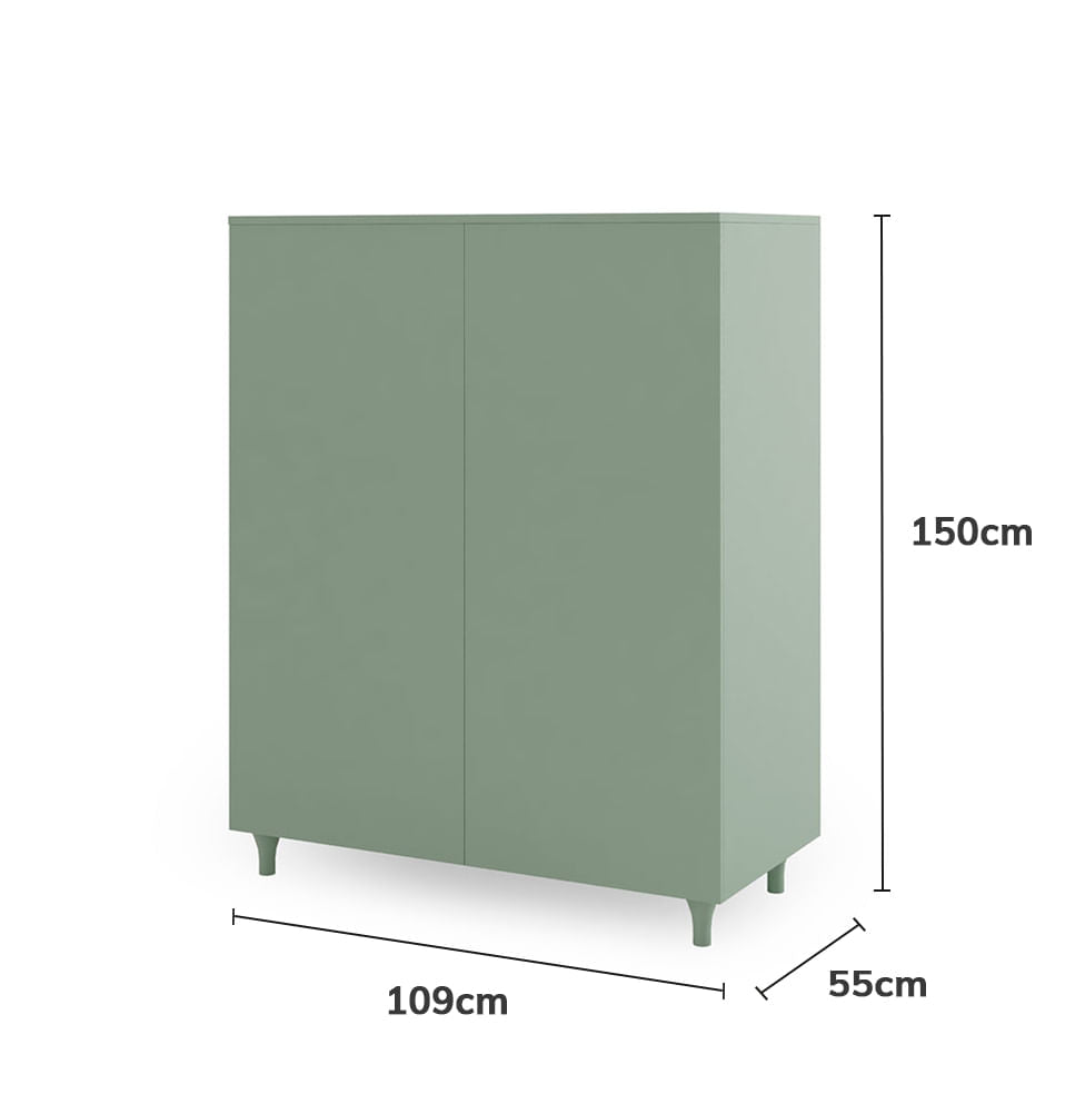 Roupeiro Haus Nature 2 Portas - Verde Jardim